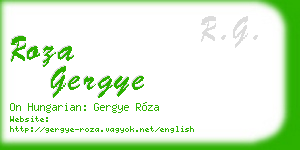 roza gergye business card